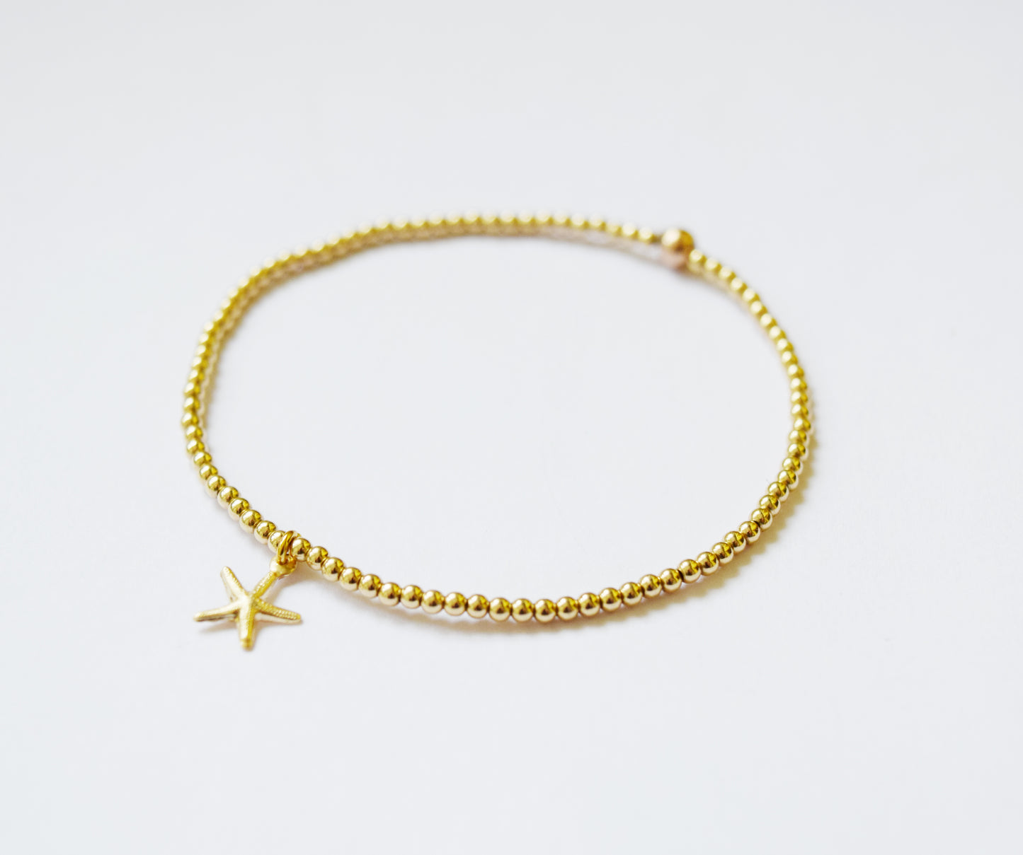 Gold Charm Bracelet Starfish